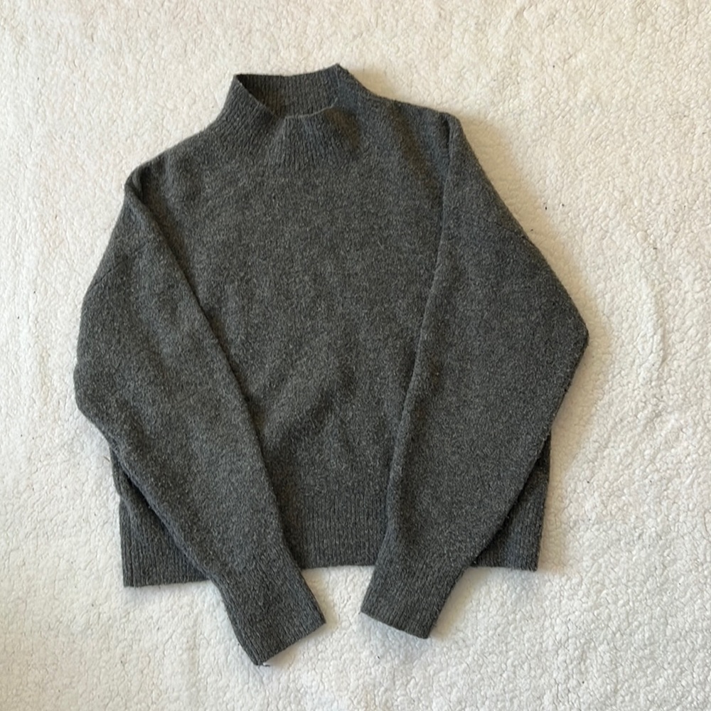 Gray Mockneck Sweater